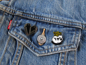 Love You To Death Coffin Heart Pin